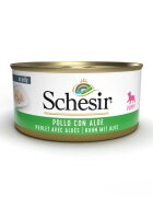 Schesir Puppy XS-XL Pui și Aloe Vera conservă hrană umedă câini junior (în aspic) 150g
