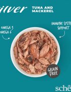 Schesir Silver Ton și Macrou conservă hrană umedă fără cereale pisici senior (în supă) 70g