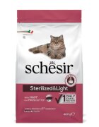 Schesir Sterilised & Light Șuncă hrană uscată monoproteică pisici sterilizate 400g
