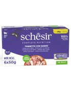 Schesir Ton și Vită conservă hrană umedă pisici (în aspic) multipack 50g x 6buc