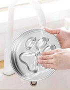 SHAW castron câini rotund hrănire lentă antiderapant inox castron câini și pisici rotund hrănirelentă antiderapant inox argintiu 1buc