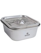SHAW Clasic 8 fântână câini pătrat aplicație mobilă inox Clasic 8 fântână câini și pisici pătrat aplicație mobilă inox argintiu XS-M(4l)