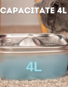 SHAW Clasic 8 fântână câini pătrat aplicație mobilă inox Clasic 8 fântână câini și pisici pătrat aplicație mobilă inox argintiu XS-M(4l)