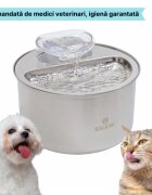 SHAW Clasic 9 fântână câini rotundă inox Clasic 9 fântână câini și pisici rotundă inox argintiu XS-M(4l)