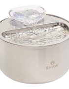 SHAW Clasic 9 fântână câini rotundă inox Clasic 9 fântână câini și pisici rotundă inox argintiu XS-M(4l)