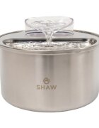 SHAW Clasic 9 fântână câini rotundă inox Clasic 9 fântână câini și pisici rotundă inox argintiu XS-M(4l)