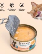 SHAW Cuburi Somon conservă hrană umedă fără cereale pisici apetit capricios (în supă) 80g