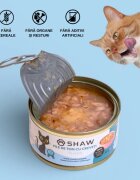 SHAW File Ton și Creveți conservă hrană umedă fără cereale pisici apetit capricios (în supă) 80g