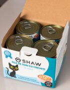 SHAW File Ton și Creveți conservă hrană umedă fără cereale pisici apetit capricios (în supă) bax 80g x 12buc