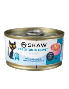 SHAW File Ton și Creveți conservă hrană umedă fără cereale pisici apetit capricios (în supă) bax 80g x 12buc