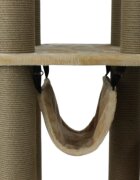 SHAW Istanbul ansamblu de joacă pisici 5 etaje 1 căsuța MDF și pluș elemente de zgâriat elemente hamac bej 52x100x172cm