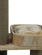 SHAW Istanbul ansamblu de joacă pisici 5 etaje 1 căsuța MDF și pluș elemente de zgâriat elemente hamac bej 52x100x172cm