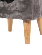 SHAW Linz taburet & culcuș integrat căsuța pătrată pisici MDF gri 35x35x50cm