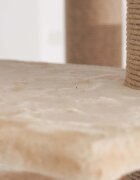 SHAW Madrid ansamblu de joacă pisici 4 etaje 1 căsuța MDF și pluș elemente de zgâriat elemente hamac bej 105x105x200cm