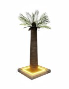 SHAW Palmier cu LED stâlp de zgâriat cilindric pisici MDF și sisal maro 45x45x92cm