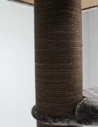 SHAW Paris ansamblu de joacă pisici 3 etaje MDF și pluș elemente de zgâriat maro 90x90x159cm