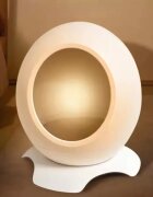 SHAW Pătuț Smart cu funcții de încălzire aplicație mobilă reglare temperatură și muzică căsuța rotundă pisici PVC alb 43x45.5x43cm