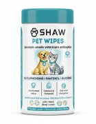 SHAW Pet Wipes cu Clorhexidina șervețele umede câini și pisici antibacteriene hidratant flacon 72buc