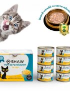 SHAW Piept Pui conservă hrană umedă fără cereale pisici apetit capricios (în supă) bax 80g x 12buc