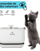 SHAW PRO V3 fântână câini dreptunghiulară senzor pompă inducție sistem filtrare PVC PRO V3 fântână câini și pisici dreptunghiulară senzor pompă inducție sistem filtrare PVC alb 2.5l