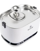 SHAW PRO V3 fântână câini dreptunghiulară senzor pompă inducție sistem filtrare PVC PRO V3 fântână câini și pisici dreptunghiulară senzor pompă inducție sistem filtrare PVC alb 2.5l