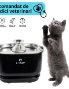 SHAW PRO V3 fântână câini dreptunghiulară senzor pompă inducție sistem filtrare PVC PRO V3 fântână câini și pisici dreptunghiulară senzor pompă inducție sistem filtrare PVC negru 2.5l