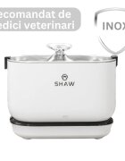 SHAW PRO V3 Smart fântână câini dreptunghiulară senzor aplicație mobilă sistem filtrare PVC PRO V3 Smart fântână câini și pisici dreptunghiulară senzor aplicație mobilă sistem filtrare PVC alb 2.5l