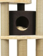 SHAW Roma ansamblu de joacă pisici 4 etaje 1 căsuța MDF și pluș elemente de zgâriat bej 60x60x134cm