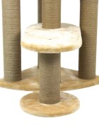 SHAW Roma ansamblu de joacă pisici 4 etaje 1 căsuța MDF și pluș elemente de zgâriat bej 60x60x134cm