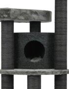 SHAW Roma ansamblu de joacă pisici 4 etaje 1 căsuța MDF și pluș elemente de zgâriat gri 60x60x134cm