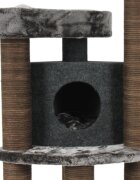 SHAW Roma ansamblu de joacă pisici 4 etaje 1 căsuța MDF și pluș elemente de zgâriat maro 60x60x134cm