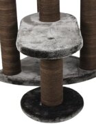 SHAW Roma ansamblu de joacă pisici 4 etaje 1 căsuța MDF și pluș elemente de zgâriat maro 60x60x134cm