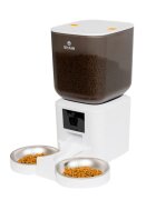 SHAW Smart hrănitor automat câini 2 boluri rotunde programabil aplicație mobilă PVC Smart hrănitor automat câini și pisici 2 boluri rotunde programabil aplicație mobilă PVC alb XS-S(7l)