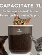 SHAW Smart hrănitor automat câini 2 boluri rotunde programabil aplicație mobilă PVC Smart hrănitor automat câini și pisici 2 boluri rotunde programabil aplicație mobilă PVC alb XS-S(7l)