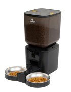 SHAW Smart hrănitor automat câini 2 boluri rotunde programabil aplicație mobilă PVC Smart hrănitor automat câini și pisici 2 boluri rotunde programabil aplicație mobilă PVC negru XS-S(7l)