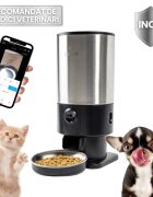 SHAW Smart PRO V3 hrănitor automat câini 1 bol rotund programabil aplicație mobilă PVC Smart PRO V3 hrănitor automat câini și pisici 1 bol rotund programabil aplicație mobilă PVC negru XS-S(5l)