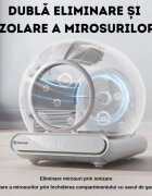 SHAW Smart V3 litieră automată pisici cu filtru auto-curățare aplicație mobilă ionizare alb 48x50.1 cm