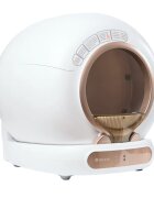 SHAW Smart V4 litieră automată pisici auto-curățare ionizare aplicație mobilă alb și auriu 480x505 cm
