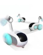 SHAW Soricel cu telecomanda & incarcare USB jucărie interactivă pisici inteligente plastic alb 1buc