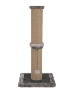 SHAW stâlp de zgâriat cilindric pisici 1 etaj MDF și sisal elemente atârnate gri 42x42x86cm