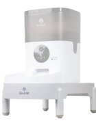 SHAW Tavă susținere si inălțare hrănitor automat suport castroane câini PVC Tavă susținere si inălțare PRO V3 hrănitor automat suport castroane câini și pisici PVC alb și negru 1buc