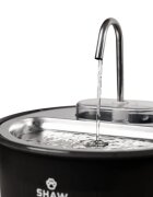 SHAW Tip Robinet fântână câini rotundă inox Tip Robinet fântână câini și pisici rotundă inox negru XS-M(4l)
