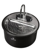 SHAW Tip Robinet fântână câini rotundă inox Tip Robinet fântână câini și pisici rotundă inox negru XS-M(4l)