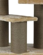 SHAW Toulouse ansamblu de joacă pisici 3 etaje 1 căsuța MDF și pluș elemente de zgâriat bej 70x70x120cm