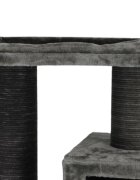 SHAW Toulouse ansamblu de joacă pisici 3 etaje 1 căsuța MDF și pluș elemente de zgâriat gri 70x70x120cm
