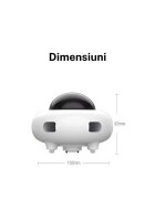 SHAW UFO electronic cu incarcare USB jucărie interactivă pisici inteligente luminos plastic alb 15.6x9.2cm 1buc