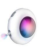 SHAW UFO electronic cu incarcare USB jucărie interactivă pisici inteligente luminos plastic alb 15.6x9.2cm 1buc