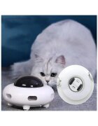 SHAW UFO electronic cu incarcare USB jucărie interactivă pisici inteligente luminos plastic alb 15.6x9.2cm 1buc