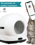 SHAW Ultra litieră automată pisici auto-curățare sterilizare UV aplicație mobilă negru 58.19x51.34x53 cm