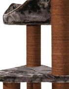 SHAW Warsaw ansamblu de joacă pisici 3 etaje 1 căsuța MDF și pluș elemente de zgâriat maro 65x80x130cm
